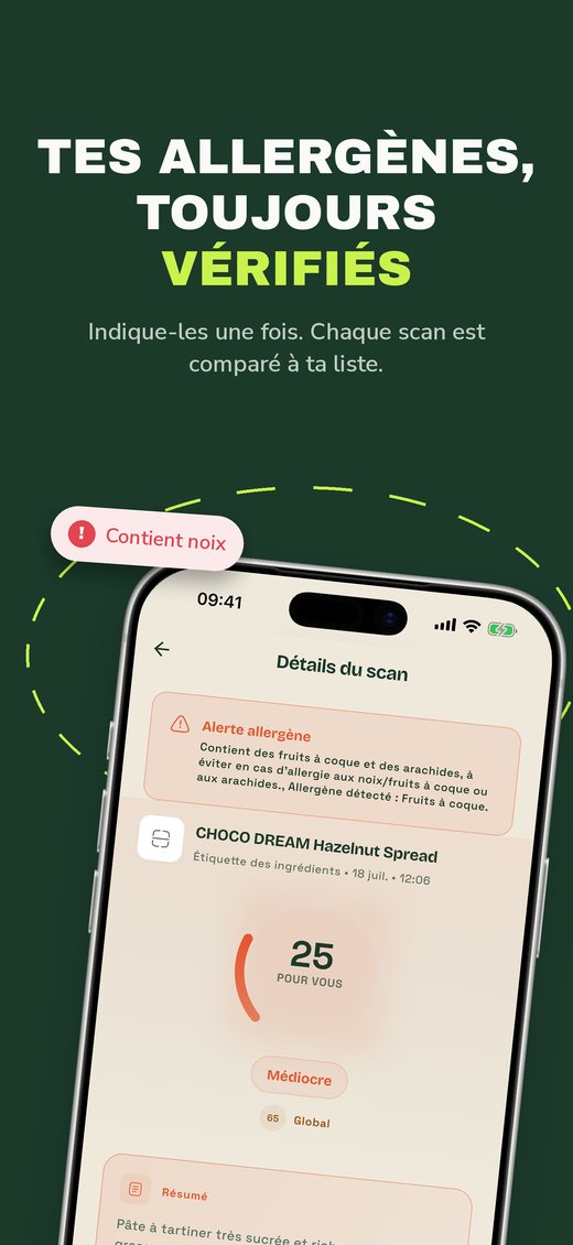 TES ALLERGÈNES, TOUJOURS VÉRIFIÉS