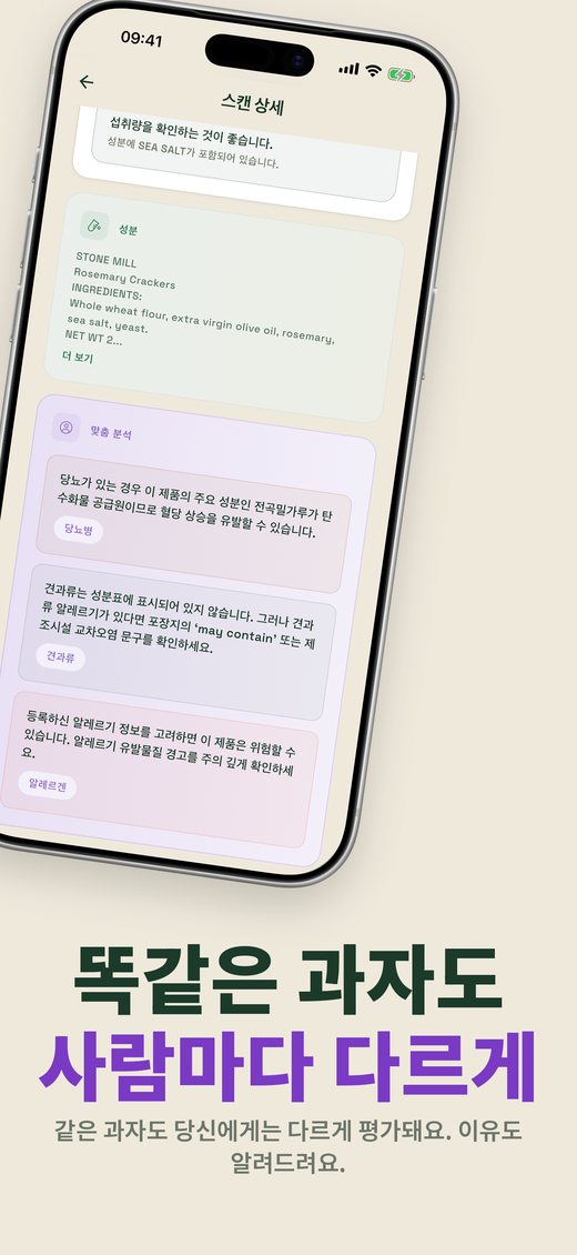 똑같은 과자도 사람마다 다르게