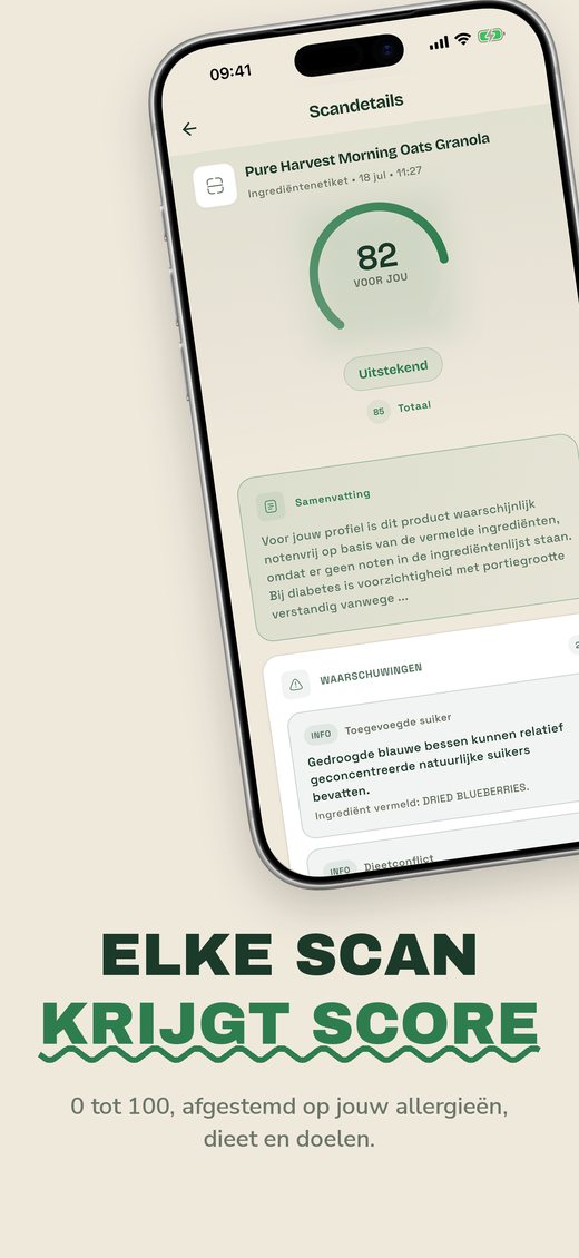 ELKE SCAN KRIJGT SCORE