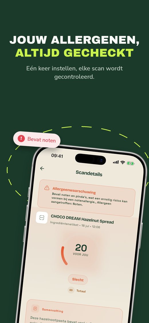JOUW ALLERGENEN, ALTIJD GECHECKT
